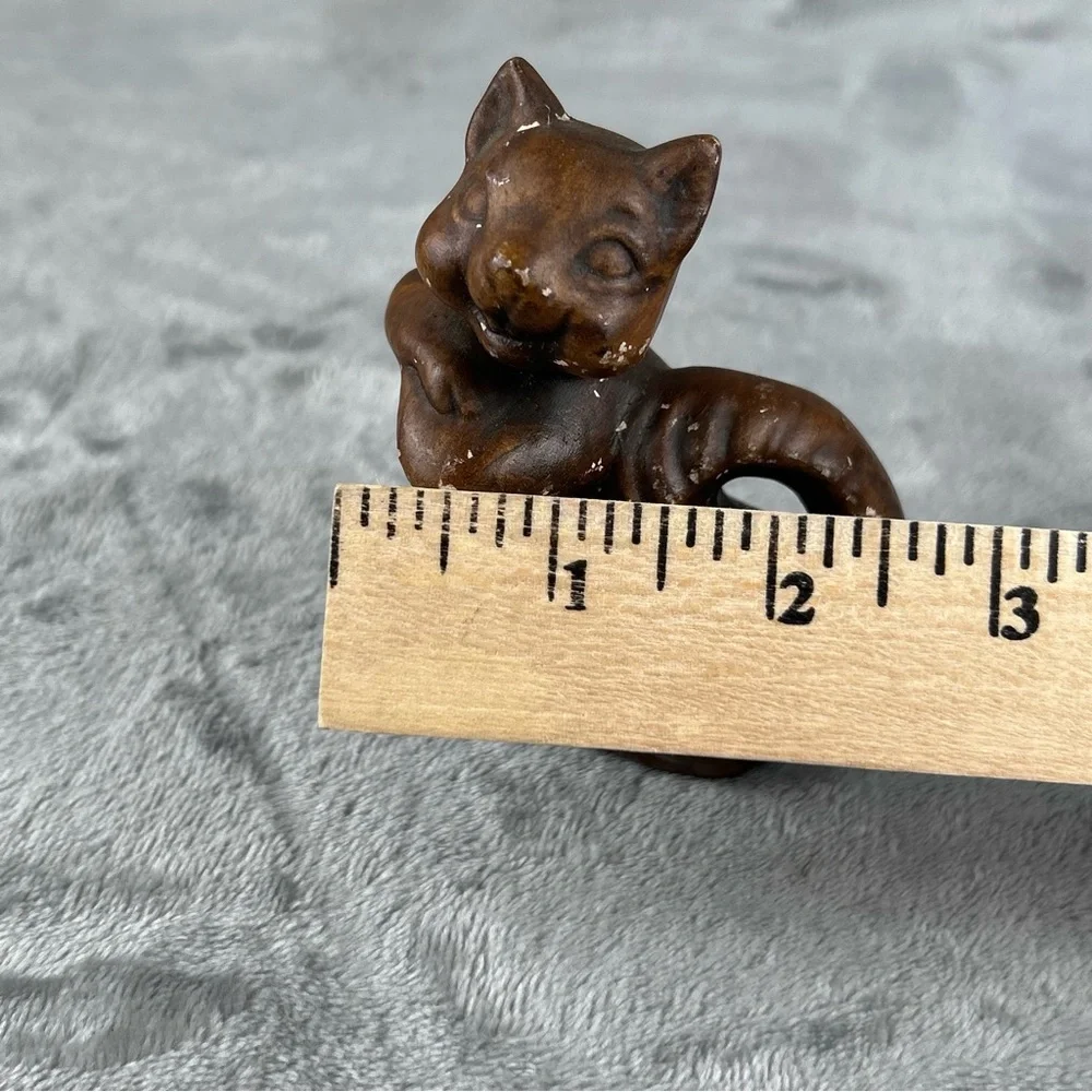 Vintage Ceramic Chipmunk Figurines Mid Century Some Paint Loss‎ Personality
